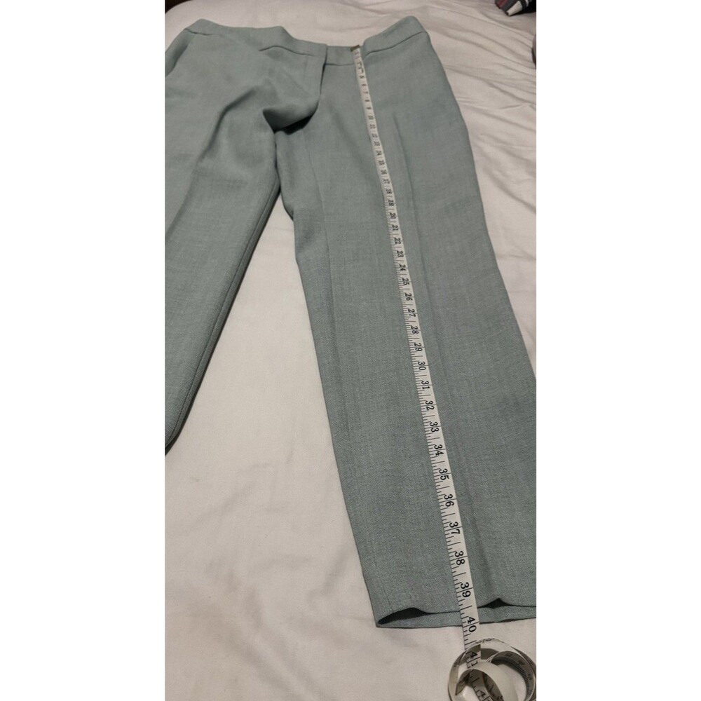 Kasper Women’s Green Stretch Slim Fit Flat Front Straight Leg Dress Pants 12 - Picture 7 of 11